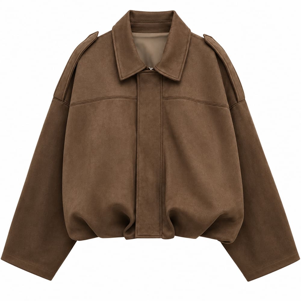 fall suede cropped jacket boogzel clothing