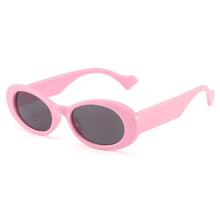 pink oval sunglasses boogzel clothing