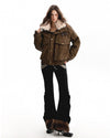 faux fur aviator jacket y2k boogzel clothing
