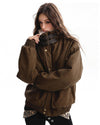 faux fur aviator jacket y2k boogzel clothing
