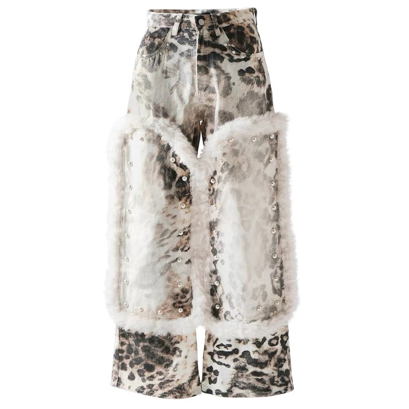 Animal Instincts Faux Fur Leopard Pants | BOOGZEL CLOTHING