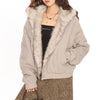 faux fur collar bomber jacket boogzel clothing