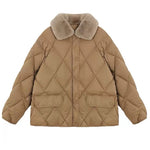 faux fur collar padded jacket boogzel clothing