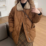 faux fur collar padded jacket boogzel clothing