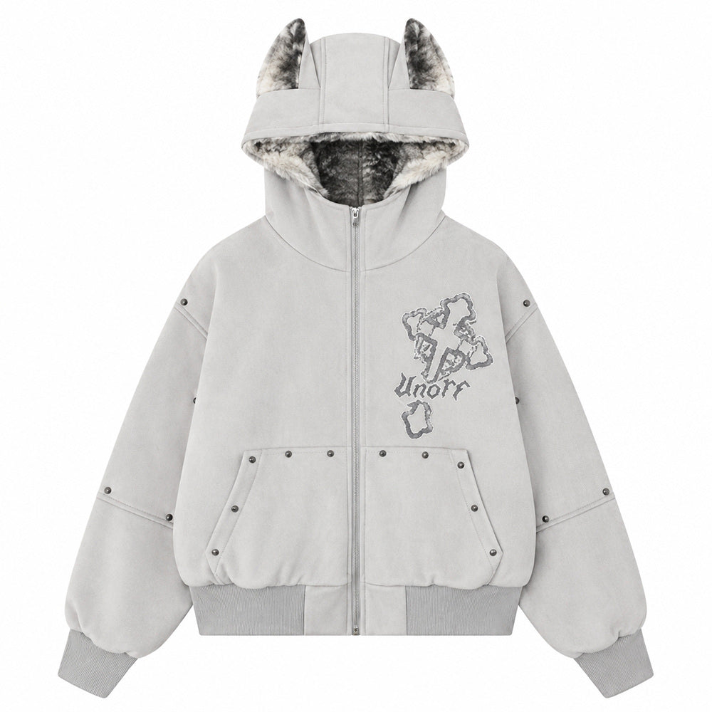 fawn ear grunge hooded jacket boogzel clothing