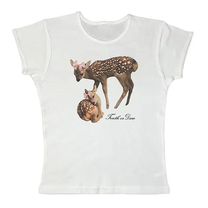 fawn graphic print tee boogzel clothing