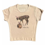 fawn graphic print tee boogzel clothing