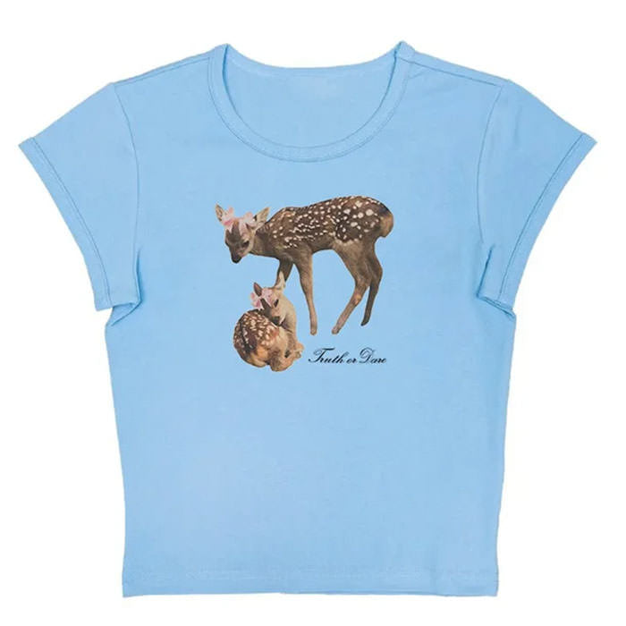 fawn graphic print tee boogzel clothing