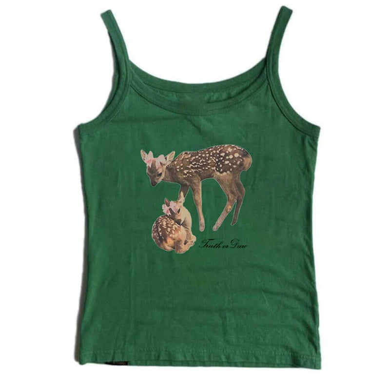 fawn print tank top boogzel clothing