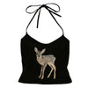 fawn print y2k halter top boogzel clothing