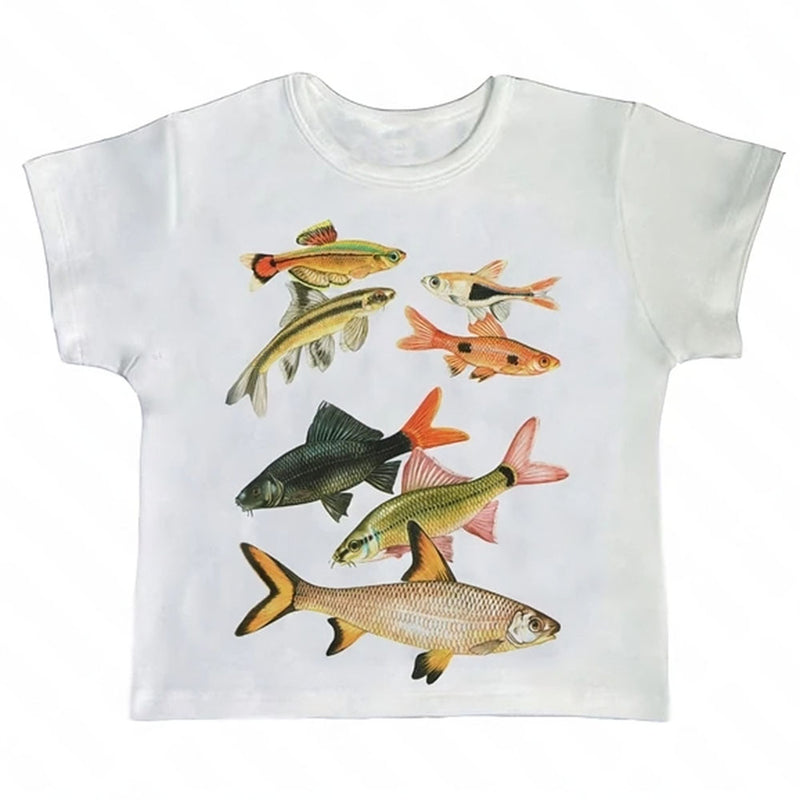 fish print aesthetic tee boogzel clothing
