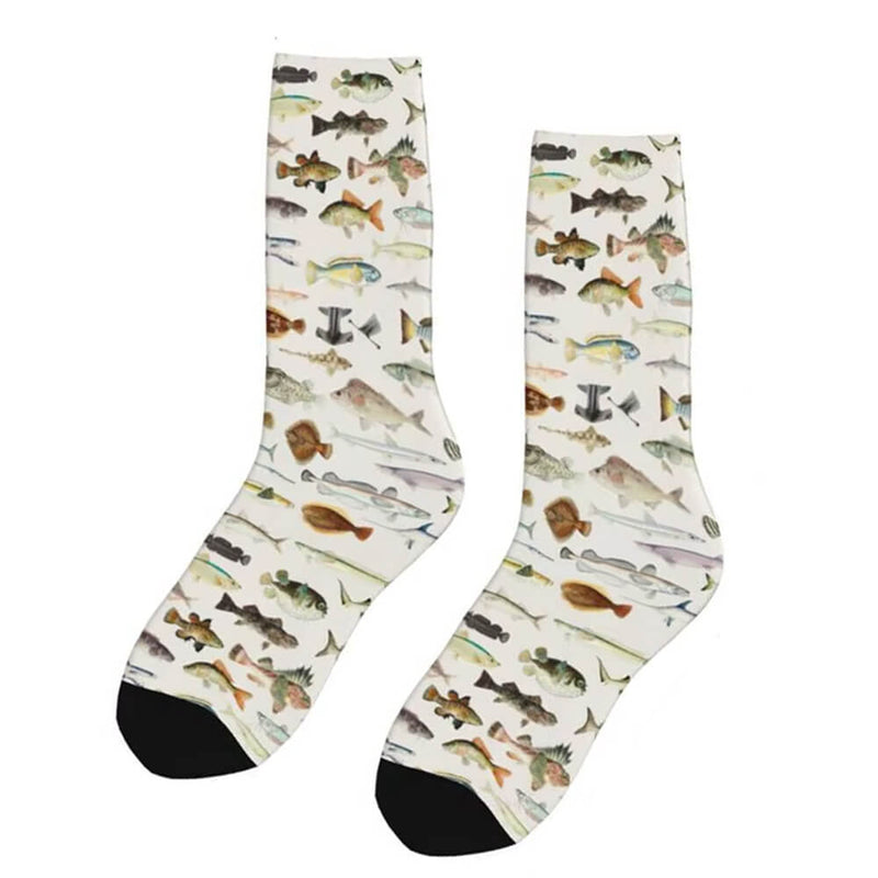 fish print socks boogzel clothing