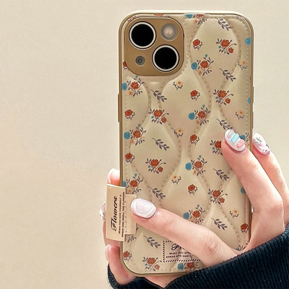 floral quilted iphone case boogzel clothing