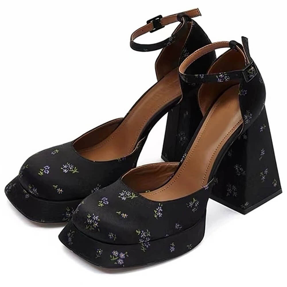 floral mary jane platform heels boogzel clothing