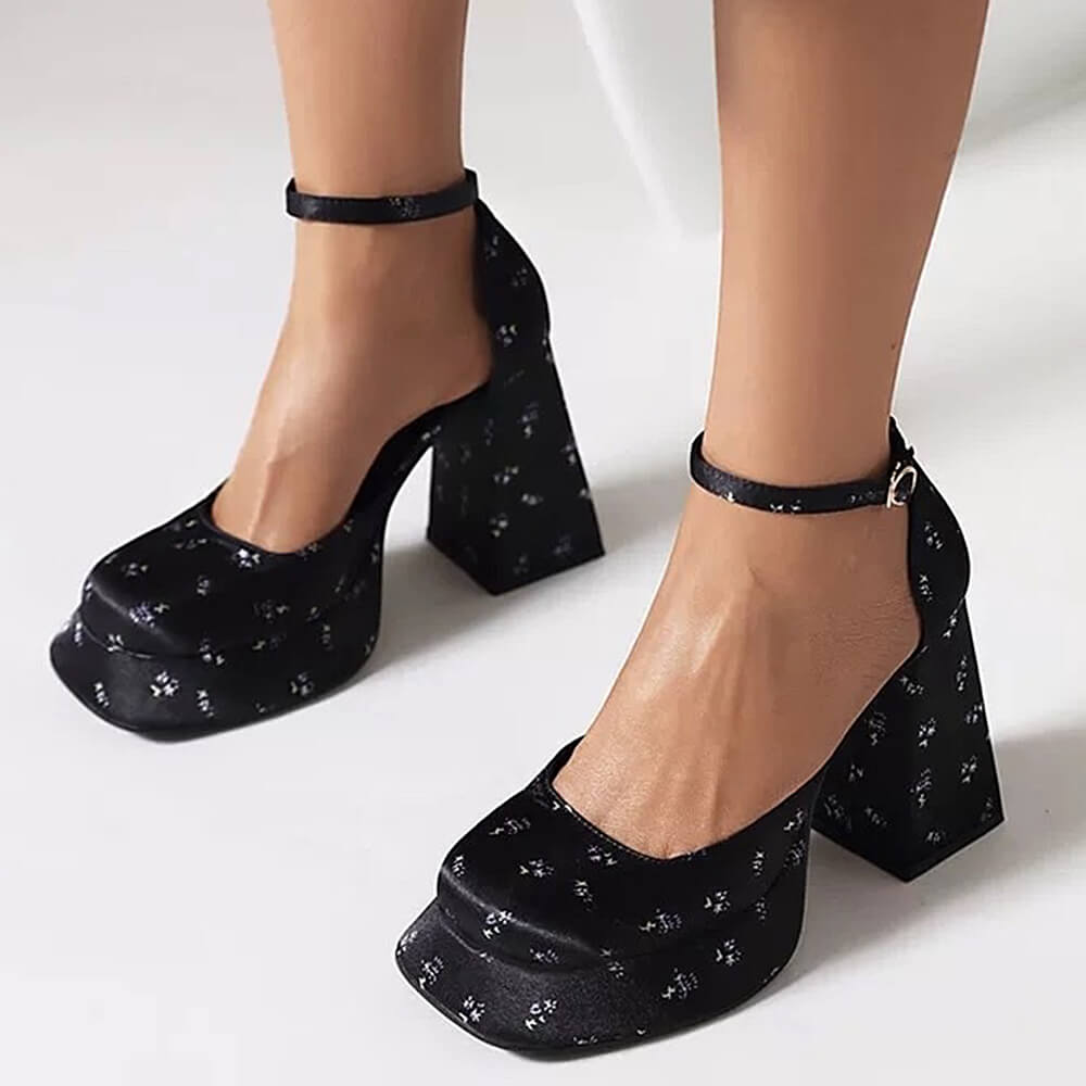 floral mary jane platform heels boogzel clothing
