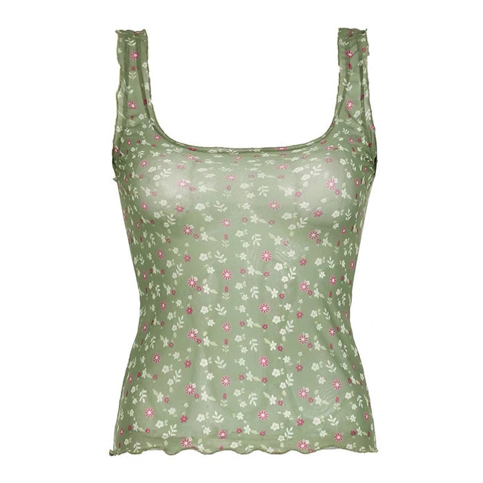 floral mesh tank top boogzel clothing