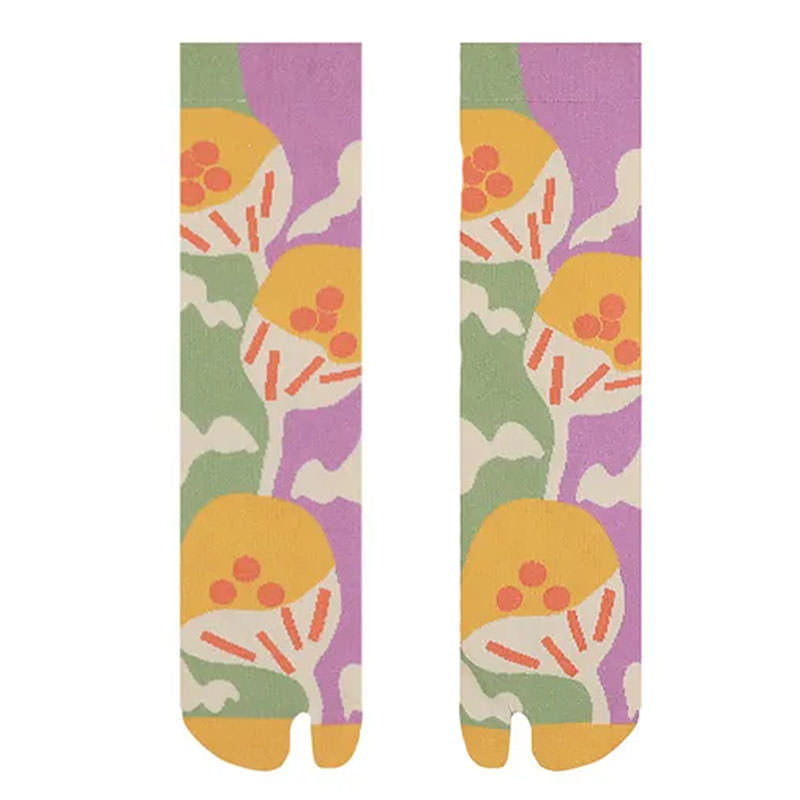 floral pattern split toe tabi socks boogzel clothing