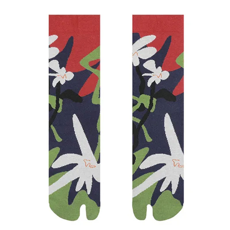 floral pattern split toe tabi socks boogzel clothing