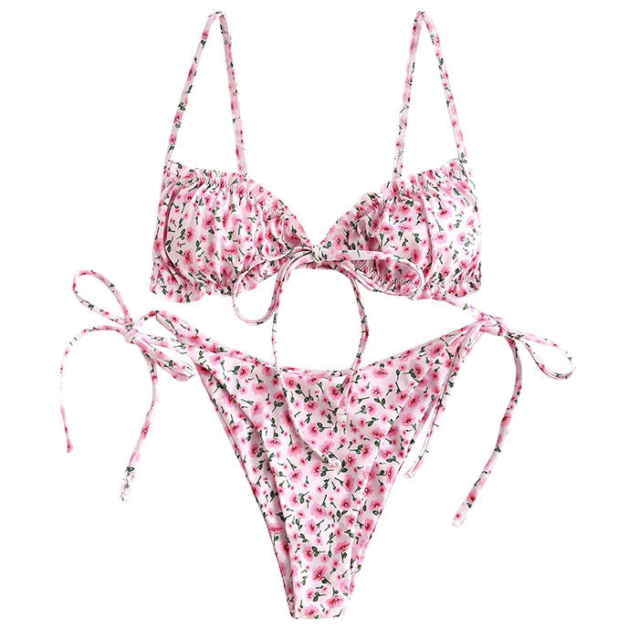 floral print bikini set boogzel clothing