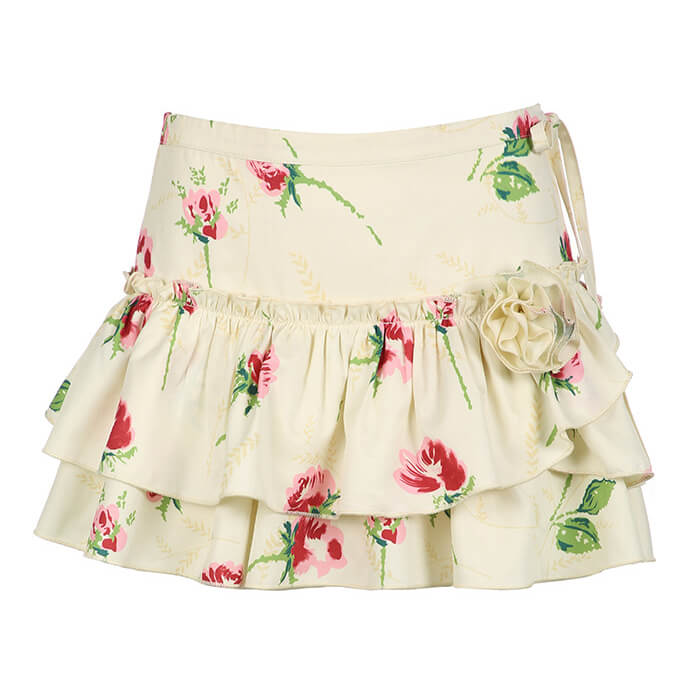 floral print ruffle skirt boogzel clothing