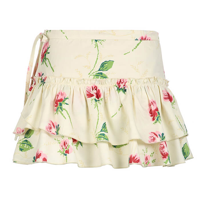 floral print ruffle skirt boogzel clothing