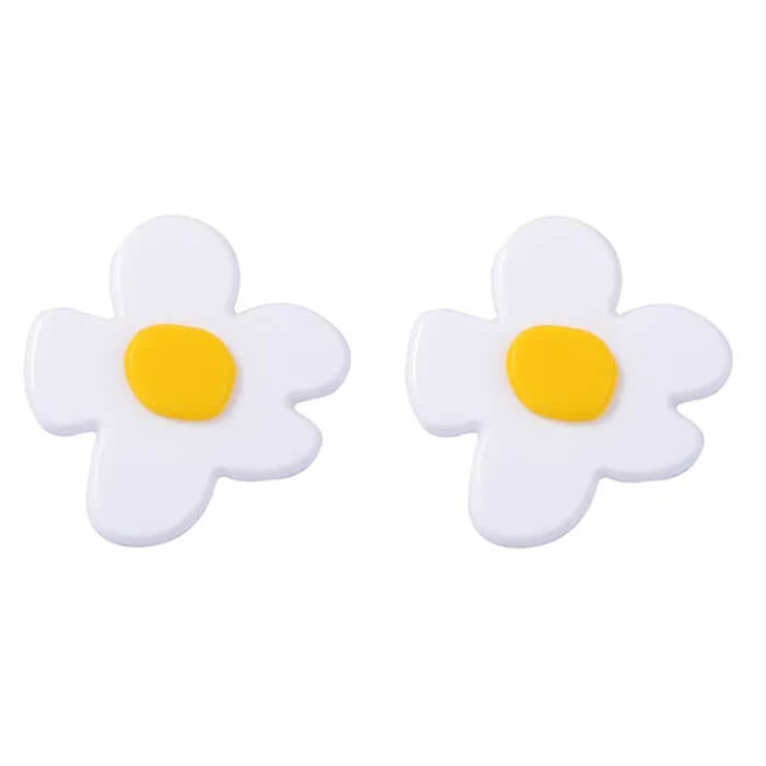 flower shaped stud earrings boogzel clothing