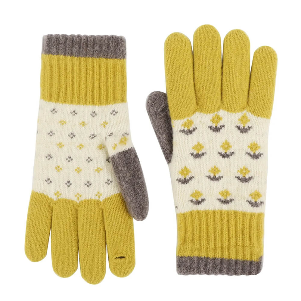 flower embroidery knit gloves boogzel clothing