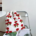 flower fuzzy tote bag boogzel clothing