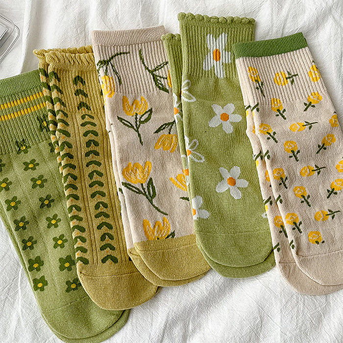 flower pattern pack socks boogzel clothing