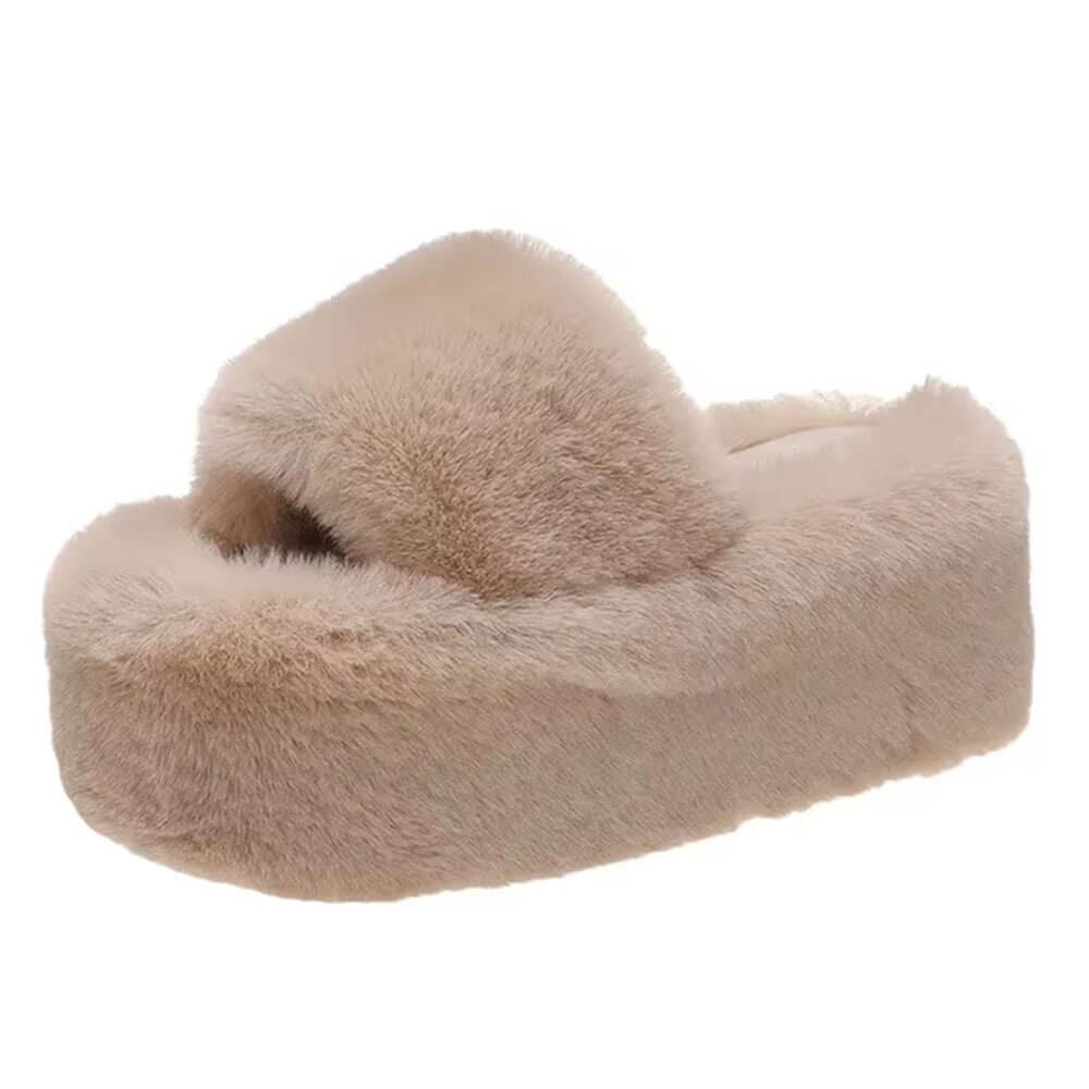 fluffy platform slippers boogzel clothing