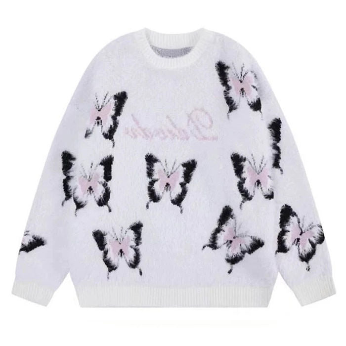 fluffy butterfly sweater boogzel clothing