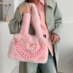 fluffy chain shoulder bag boogzel clothing