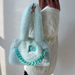 fluffy chain shoulder bag boogzel clothing