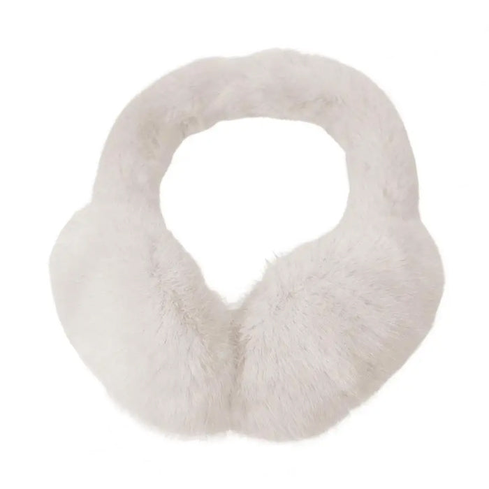 white fluffy earmuffs boogzel clothing