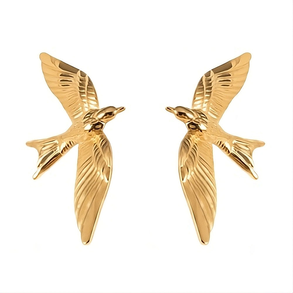 flying bird aesthetic earrings boogzel clothing