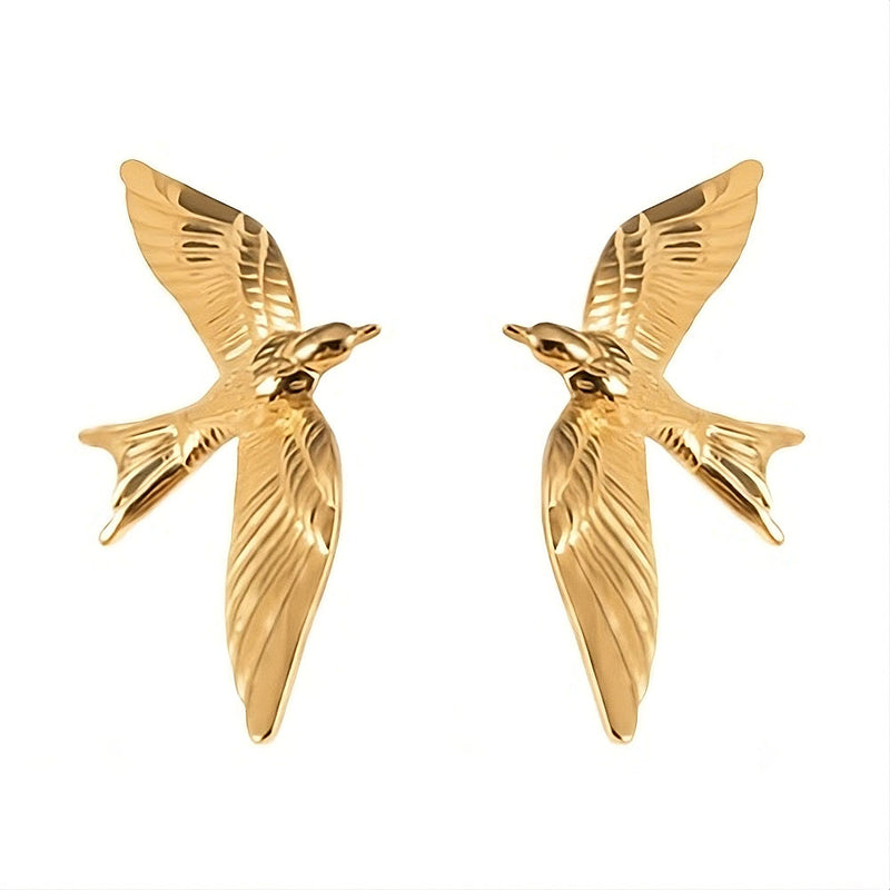 flying bird aesthetic earrings boogzel clothing