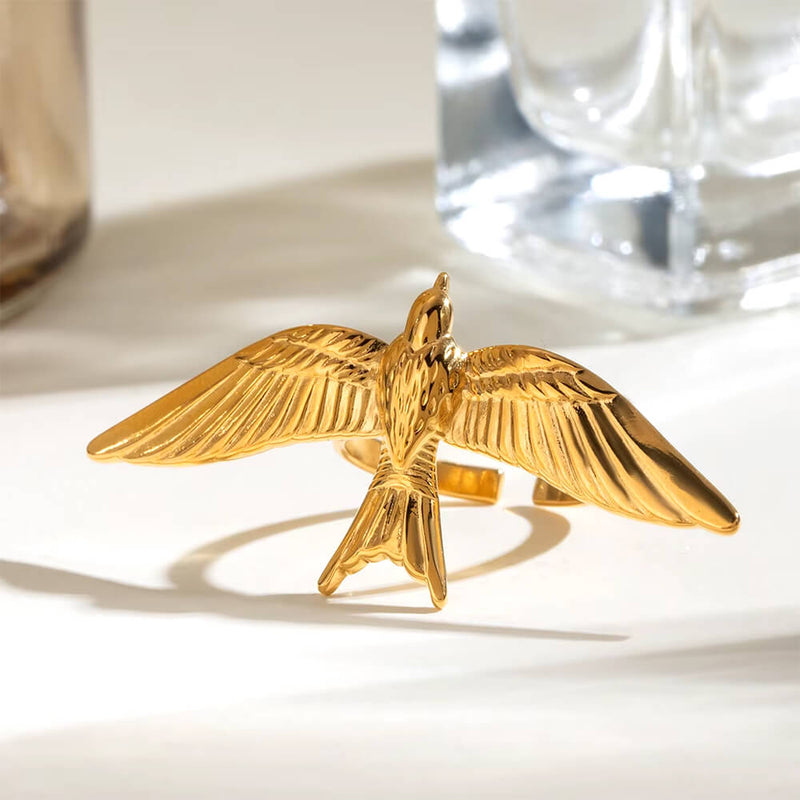 flying bird aesthetic ring boogzel clothing