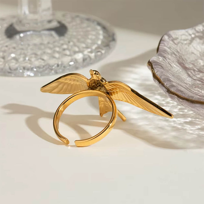 flying bird aesthetic ring boogzel clothing