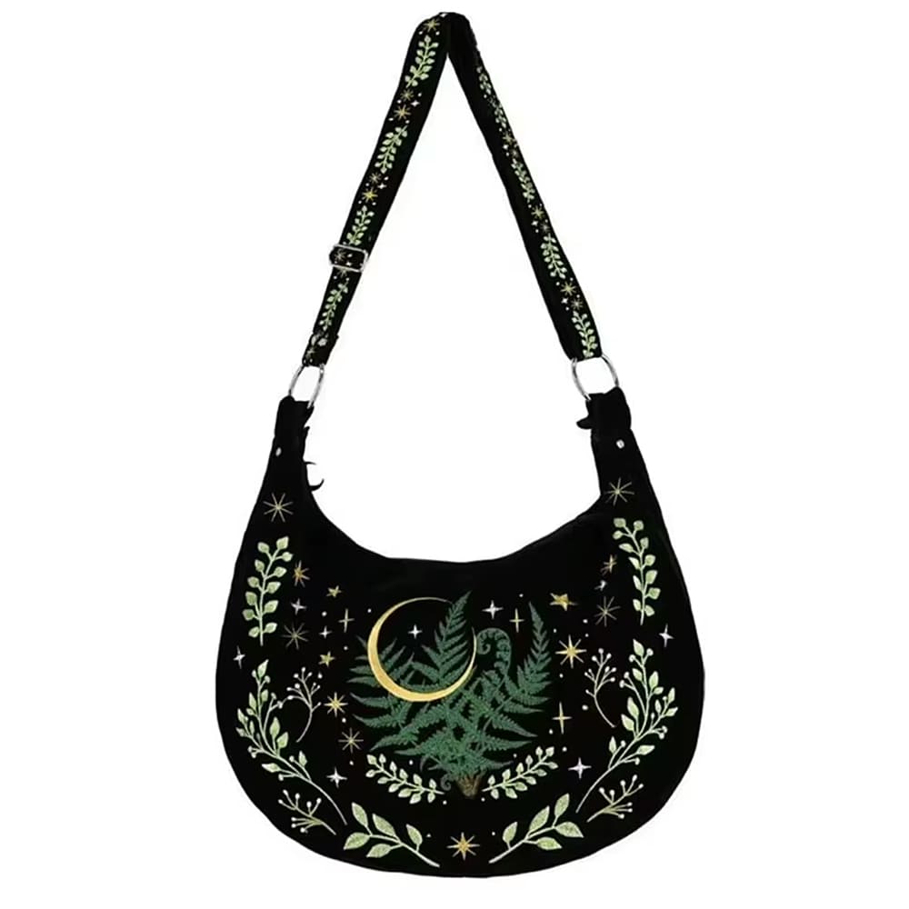 forestcore aesthetic embroidery bag boogzel clothing