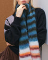 frazzled english woman striped scarf boogzel clothing
