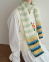 frazzled english woman striped scarf boogzel clothing
