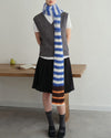 frazzled english woman striped scarf boogzel clothing