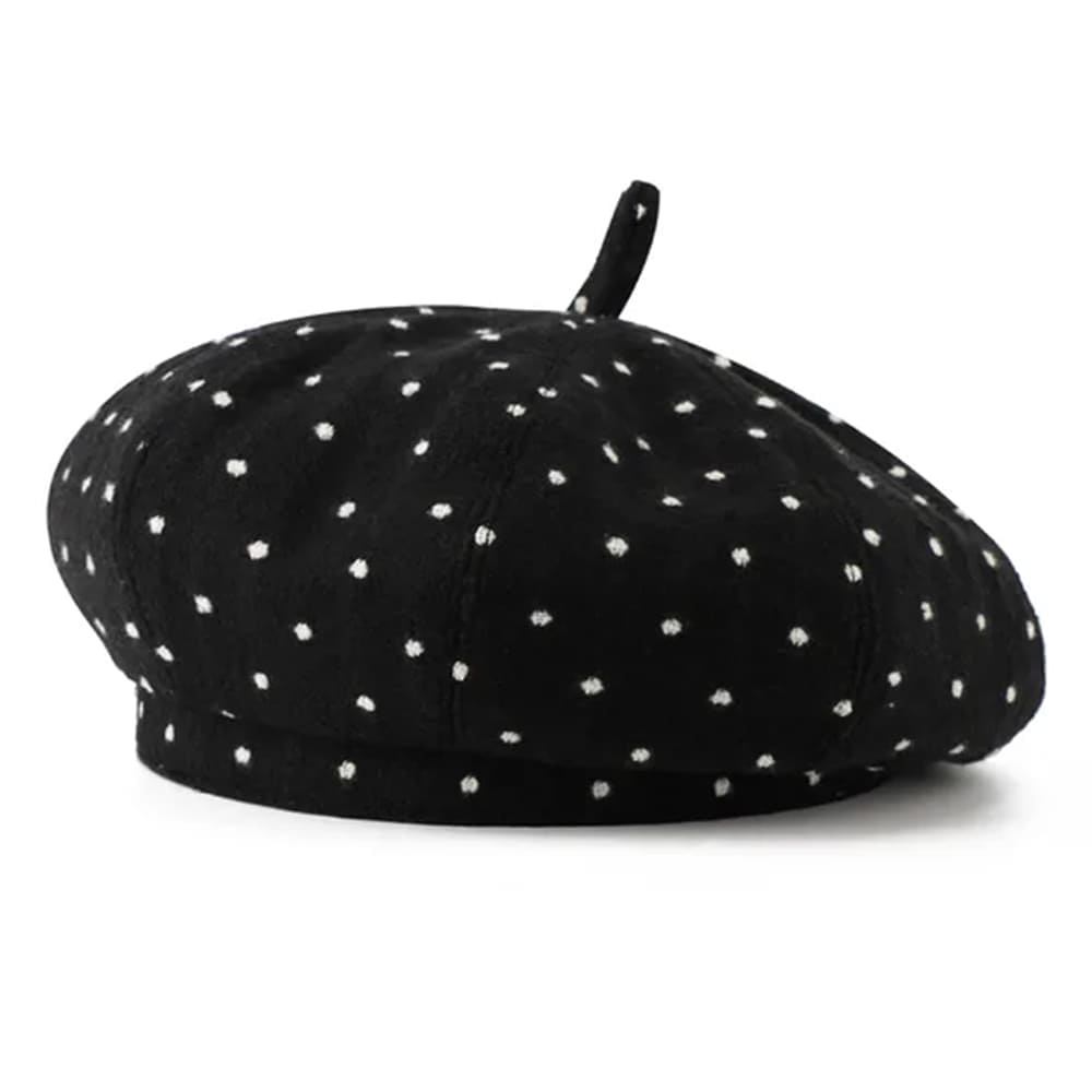 french girl polka dot beret boogzel clothing