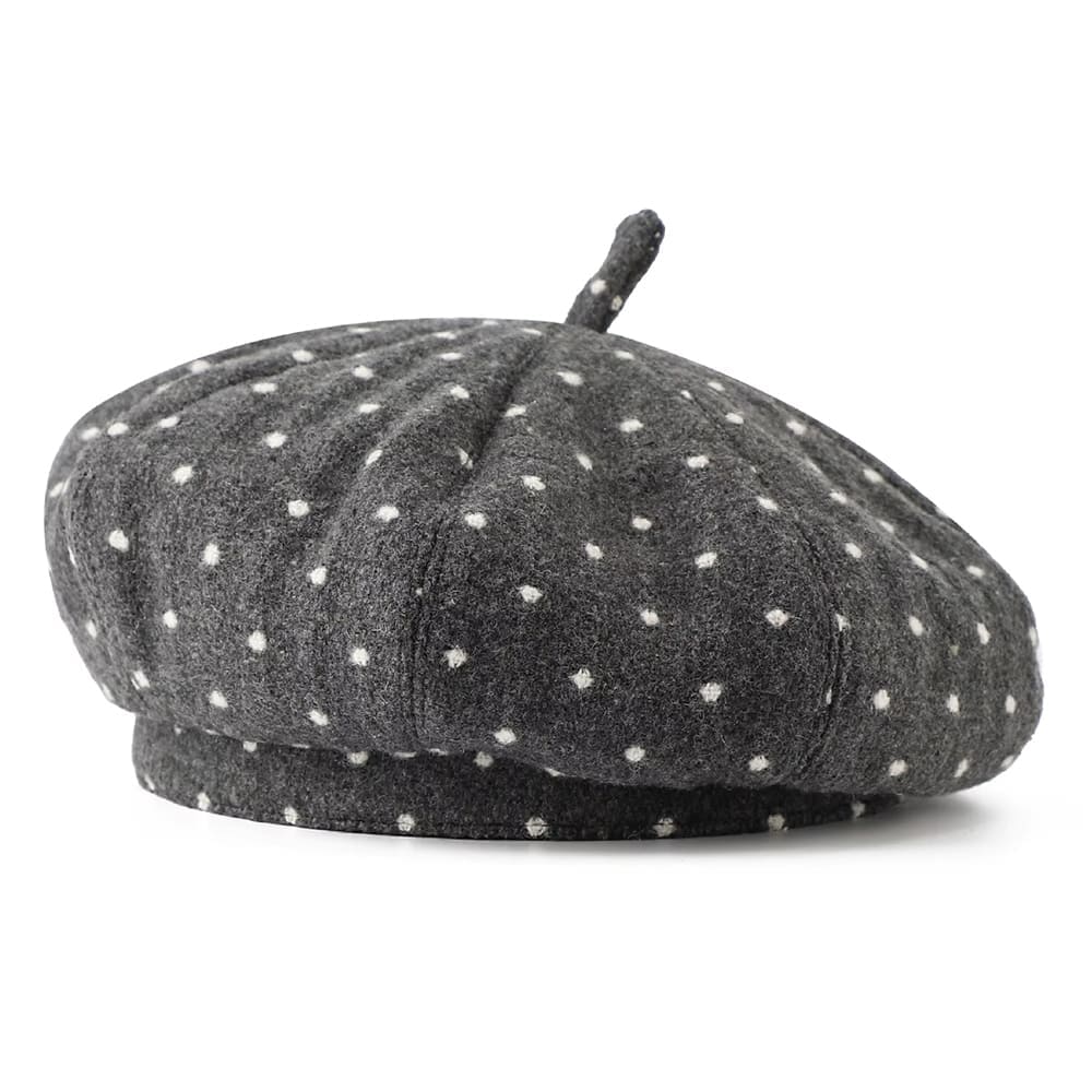french girl polka dot beret boogzel clothing