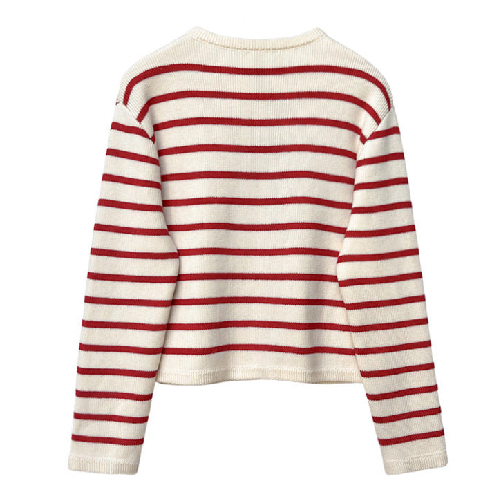 french girl striped cardigan boogzel clothing
