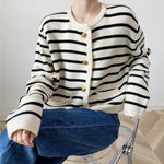 french girl striped cardigan boogzel clothing
