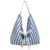 blue striped double sided sack bag boogzel clothing