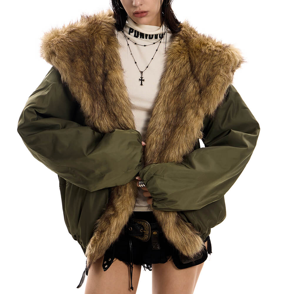 fur trim winter jacket boogzel clothing
