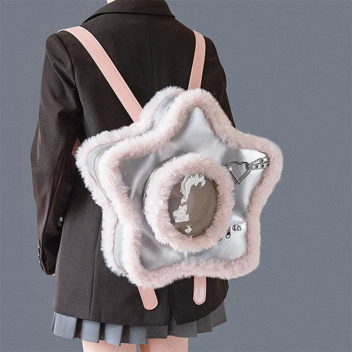 furry star shaped backpack boogzel clothing