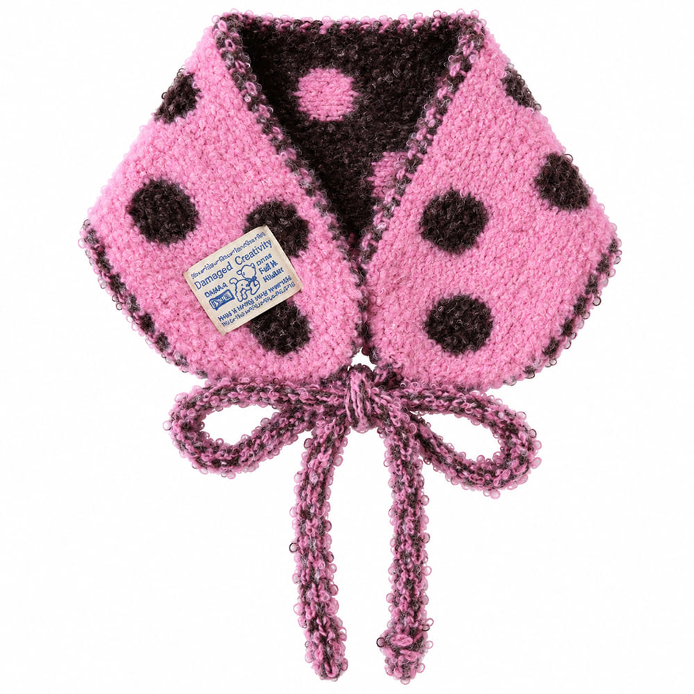 fuzzy polka dot tie collar boogzel clothing